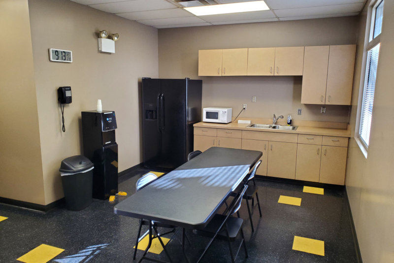 Shaped Steel Breakroom Area